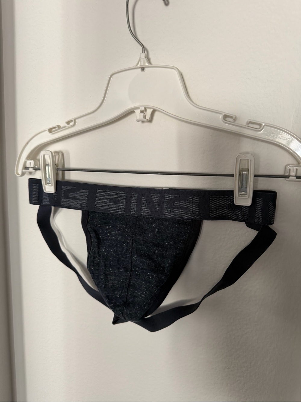 Men's Navy Athletic Jock Brief with Supportive Elastic Waistband